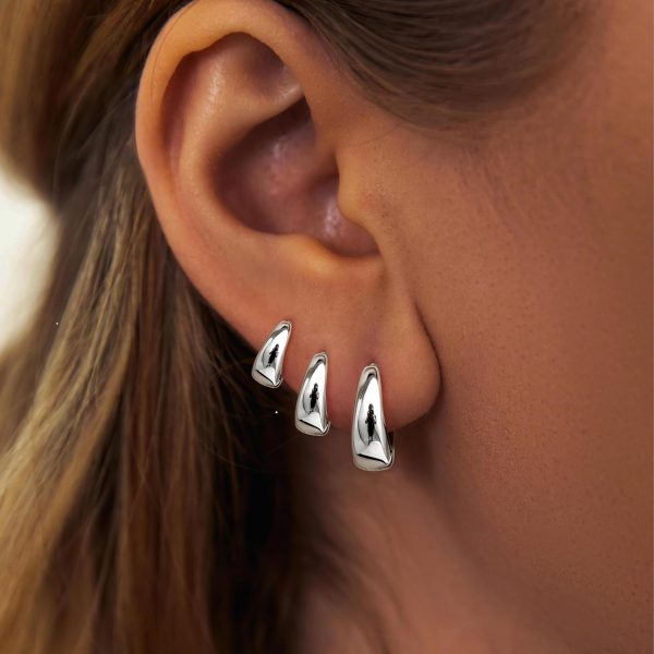 Hoop Earrings for Women Hypoallergenic Chunky 14K Real Gold Plated Huggie Cartilage Drop Earrings Set for Multiple Piercing Cute Trendy Lightweight Jewelry - Image 13