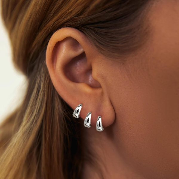 Hoop Earrings for Women Hypoallergenic Chunky 14K Real Gold Plated Huggie Cartilage Drop Earrings Set for Multiple Piercing Cute Trendy Lightweight Jewelry - Image 19