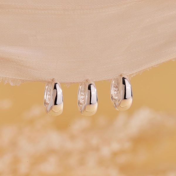Hoop Earrings for Women Hypoallergenic Chunky 14K Real Gold Plated Huggie Cartilage Drop Earrings Set for Multiple Piercing Cute Trendy Lightweight Jewelry - Image 31