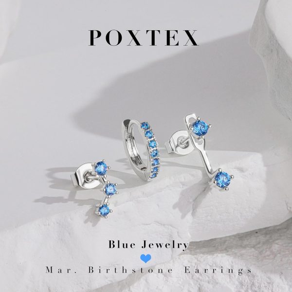 Gold Stud Earrings Set for Women, 3 Pairs Huggie Hoop Jacket Studs Earring Stacks, Hypoallergenic 925 Sterling Silver Post Dainty Birthstone Trendy Women Fashion Accessories Jewelry Gifts - Image 12