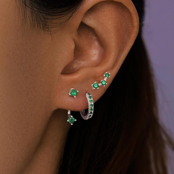 Gold Stud Earrings Set for Women, 3 Pairs Huggie Hoop Jacket Studs Earring Stacks, Hypoallergenic 925 Sterling Silver Post Dainty Birthstone Trendy Women Fashion Accessories Jewelry Gifts - Image 32
