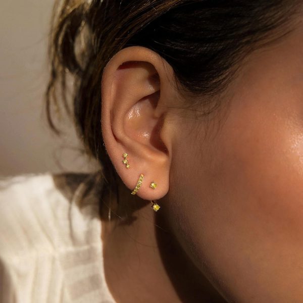 Gold Stud Earrings Set for Women, 3 Pairs Huggie Hoop Jacket Studs Earring Stacks, Hypoallergenic 925 Sterling Silver Post Dainty Birthstone Trendy Women Fashion Accessories Jewelry Gifts - Image 40