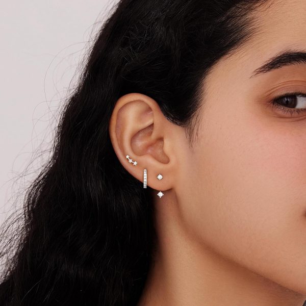 Gold Stud Earrings Set for Women, 3 Pairs Huggie Hoop Jacket Studs Earring Stacks, Hypoallergenic 925 Sterling Silver Post Dainty Birthstone Trendy Women Fashion Accessories Jewelry Gifts - Image 59