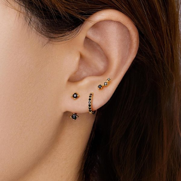 Gold Stud Earrings Set for Women, 3 Pairs Huggie Hoop Jacket Studs Earring Stacks, Hypoallergenic 925 Sterling Silver Post Dainty Birthstone Trendy Women Fashion Accessories Jewelry Gifts - Image 71