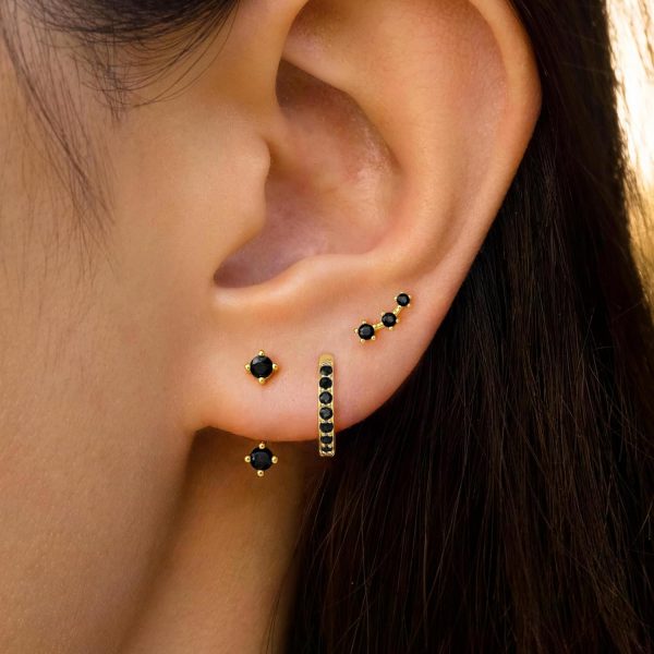 Gold Stud Earrings Set for Women, 3 Pairs Huggie Hoop Jacket Studs Earring Stacks, Hypoallergenic 925 Sterling Silver Post Dainty Birthstone Trendy Women Fashion Accessories Jewelry Gifts - Image 73