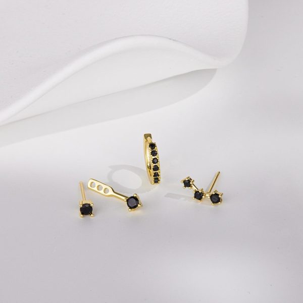 Gold Stud Earrings Set for Women, 3 Pairs Huggie Hoop Jacket Studs Earring Stacks, Hypoallergenic 925 Sterling Silver Post Dainty Birthstone Trendy Women Fashion Accessories Jewelry Gifts - Image 74