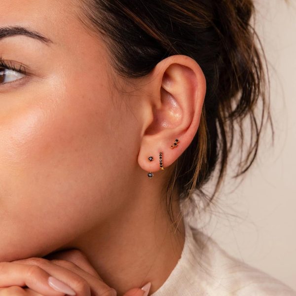 Gold Stud Earrings Set for Women, 3 Pairs Huggie Hoop Jacket Studs Earring Stacks, Hypoallergenic 925 Sterling Silver Post Dainty Birthstone Trendy Women Fashion Accessories Jewelry Gifts - Image 75
