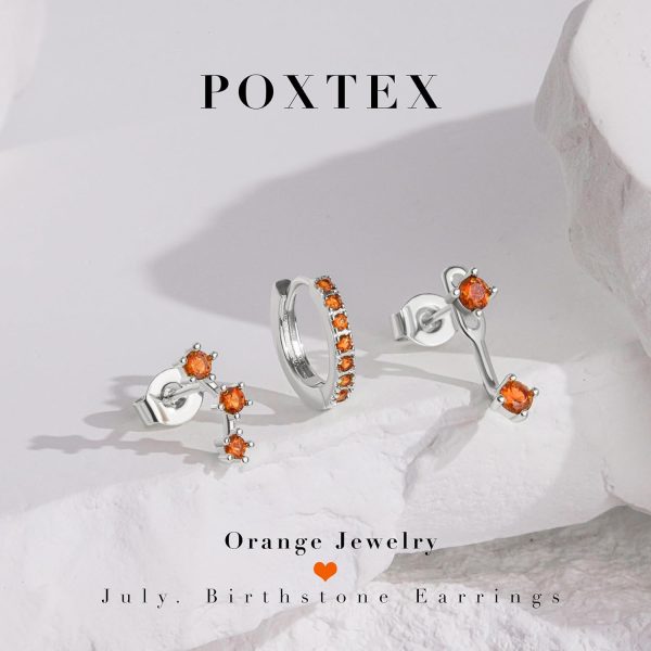 Gold Stud Earrings Set for Women, 3 Pairs Huggie Hoop Jacket Studs Earring Stacks, Hypoallergenic 925 Sterling Silver Post Dainty Birthstone Trendy Women Fashion Accessories Jewelry Gifts - Image 79