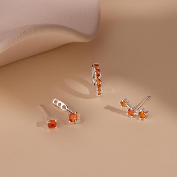Gold Stud Earrings Set for Women, 3 Pairs Huggie Hoop Jacket Studs Earring Stacks, Hypoallergenic 925 Sterling Silver Post Dainty Birthstone Trendy Women Fashion Accessories Jewelry Gifts - Image 80