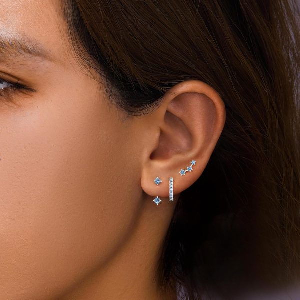 Gold Stud Earrings Set for Women, 3 Pairs Huggie Hoop Jacket Studs Earring Stacks, Hypoallergenic 925 Sterling Silver Post Dainty Birthstone Trendy Women Fashion Accessories Jewelry Gifts - Image 88
