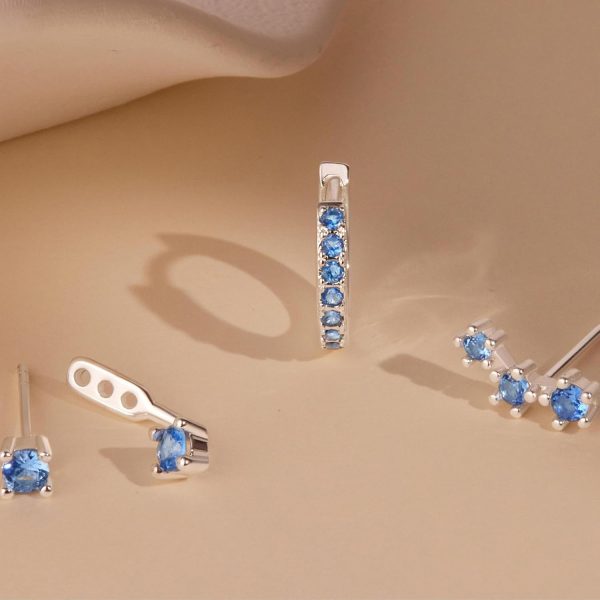 Gold Stud Earrings Set for Women, 3 Pairs Huggie Hoop Jacket Studs Earring Stacks, Hypoallergenic 925 Sterling Silver Post Dainty Birthstone Trendy Women Fashion Accessories Jewelry Gifts - Image 90