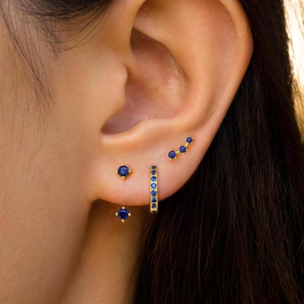 Gold Stud Earrings Set for Women, 3 Pairs Huggie Hoop Jacket Studs Earring Stacks, Hypoallergenic 925 Sterling Silver Post Dainty Birthstone Trendy Women Fashion Accessories Jewelry Gifts - Image 111