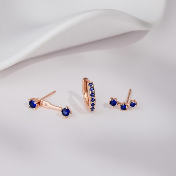Gold Stud Earrings Set for Women, 3 Pairs Huggie Hoop Jacket Studs Earring Stacks, Hypoallergenic 925 Sterling Silver Post Dainty Birthstone Trendy Women Fashion Accessories Jewelry Gifts - Image 129