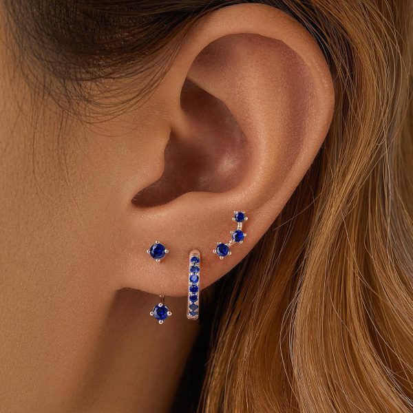 Gold Stud Earrings Set for Women, 3 Pairs Huggie Hoop Jacket Studs Earring Stacks, Hypoallergenic 925 Sterling Silver Post Dainty Birthstone Trendy Women Fashion Accessories Jewelry Gifts - Image 130