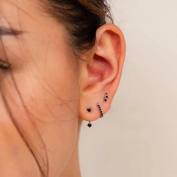 Gold Stud Earrings Set for Women, 3 Pairs Huggie Hoop Jacket Studs Earring Stacks, Hypoallergenic 925 Sterling Silver Post Dainty Birthstone Trendy Women Fashion Accessories Jewelry Gifts - Image 136
