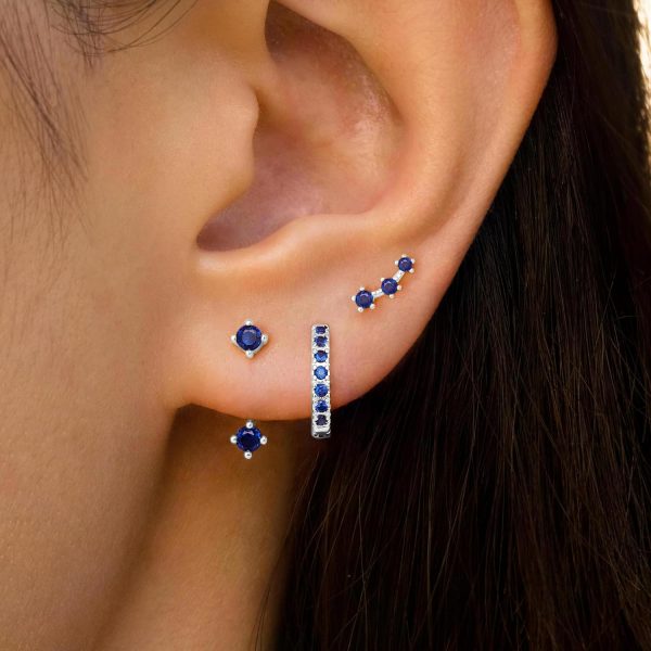 Gold Stud Earrings Set for Women, 3 Pairs Huggie Hoop Jacket Studs Earring Stacks, Hypoallergenic 925 Sterling Silver Post Dainty Birthstone Trendy Women Fashion Accessories Jewelry Gifts - Image 141