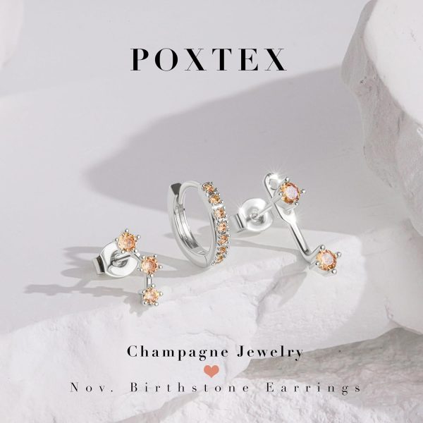Gold Stud Earrings Set for Women, 3 Pairs Huggie Hoop Jacket Studs Earring Stacks, Hypoallergenic 925 Sterling Silver Post Dainty Birthstone Trendy Women Fashion Accessories Jewelry Gifts - Image 146
