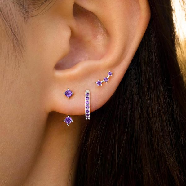 Gold Stud Earrings Set for Women, 3 Pairs Huggie Hoop Jacket Studs Earring Stacks, Hypoallergenic 925 Sterling Silver Post Dainty Birthstone Trendy Women Fashion Accessories Jewelry Gifts - Image 155