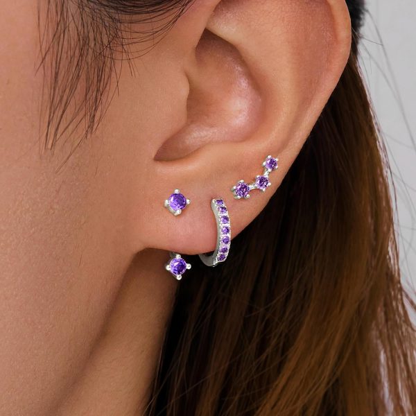 Gold Stud Earrings Set for Women, 3 Pairs Huggie Hoop Jacket Studs Earring Stacks, Hypoallergenic 925 Sterling Silver Post Dainty Birthstone Trendy Women Fashion Accessories Jewelry Gifts - Image 157