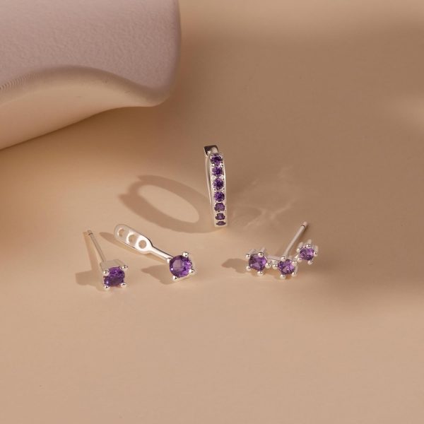 Gold Stud Earrings Set for Women, 3 Pairs Huggie Hoop Jacket Studs Earring Stacks, Hypoallergenic 925 Sterling Silver Post Dainty Birthstone Trendy Women Fashion Accessories Jewelry Gifts - Image 158