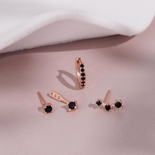 Gold Stud Earrings Set for Women, 3 Pairs Huggie Hoop Jacket Studs Earring Stacks, Hypoallergenic 925 Sterling Silver Post Dainty Birthstone Trendy Women Fashion Accessories Jewelry Gifts - Image 198
