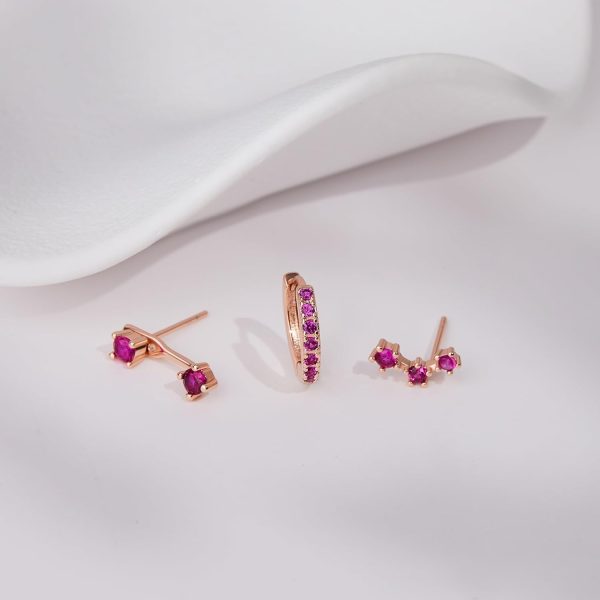 Gold Stud Earrings Set for Women, 3 Pairs Huggie Hoop Jacket Studs Earring Stacks, Hypoallergenic 925 Sterling Silver Post Dainty Birthstone Trendy Women Fashion Accessories Jewelry Gifts - Image 216