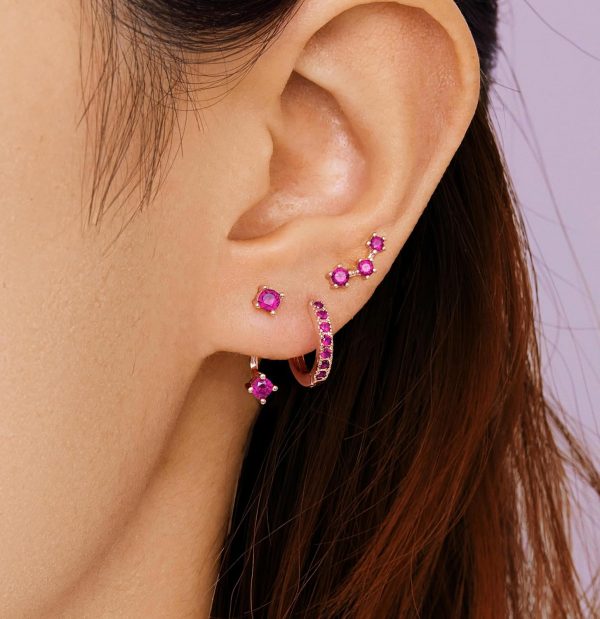 Gold Stud Earrings Set for Women, 3 Pairs Huggie Hoop Jacket Studs Earring Stacks, Hypoallergenic 925 Sterling Silver Post Dainty Birthstone Trendy Women Fashion Accessories Jewelry Gifts - Image 217